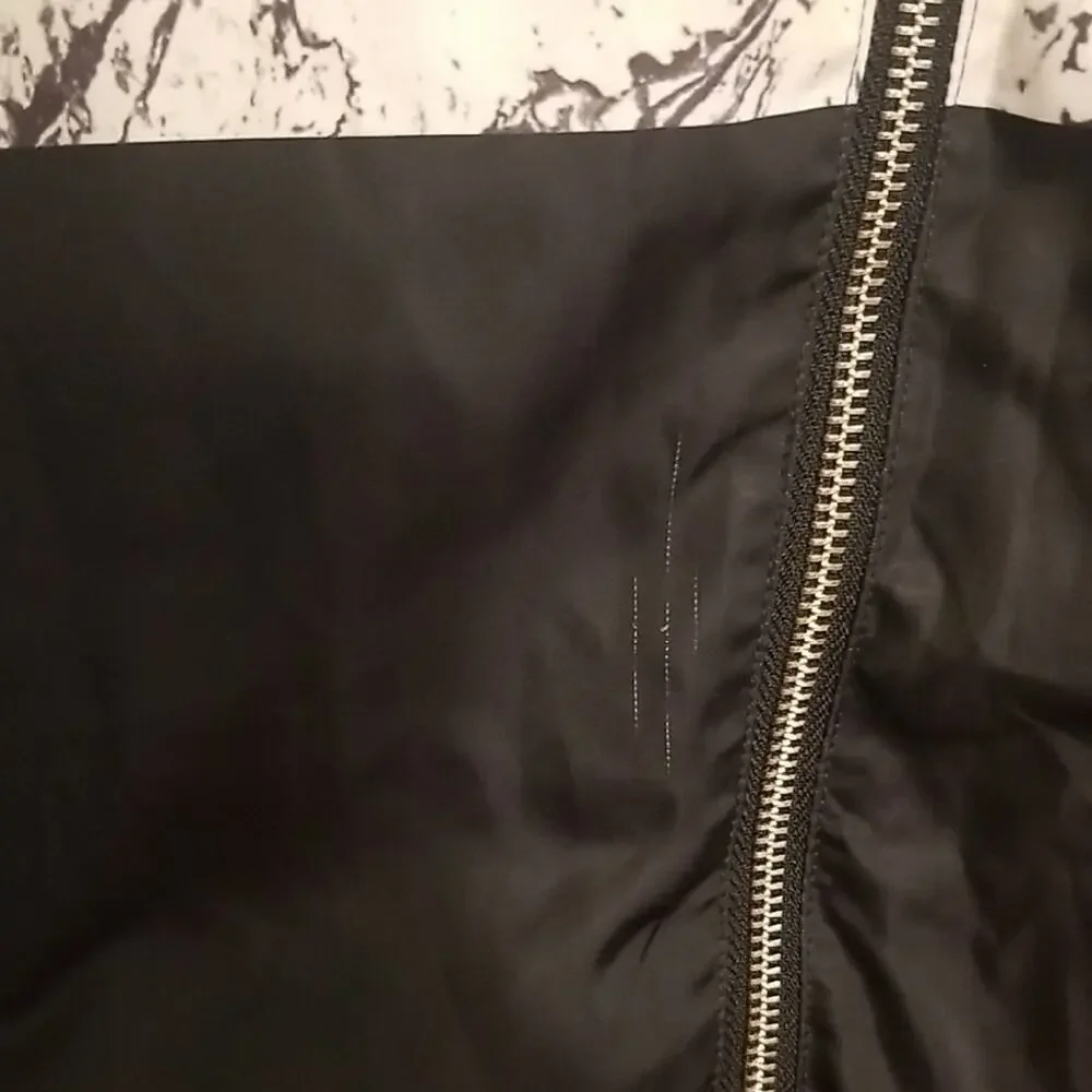 Jack & Jones Essential Bomber Jacket Monochrome Marble Coat Outerwear Medium